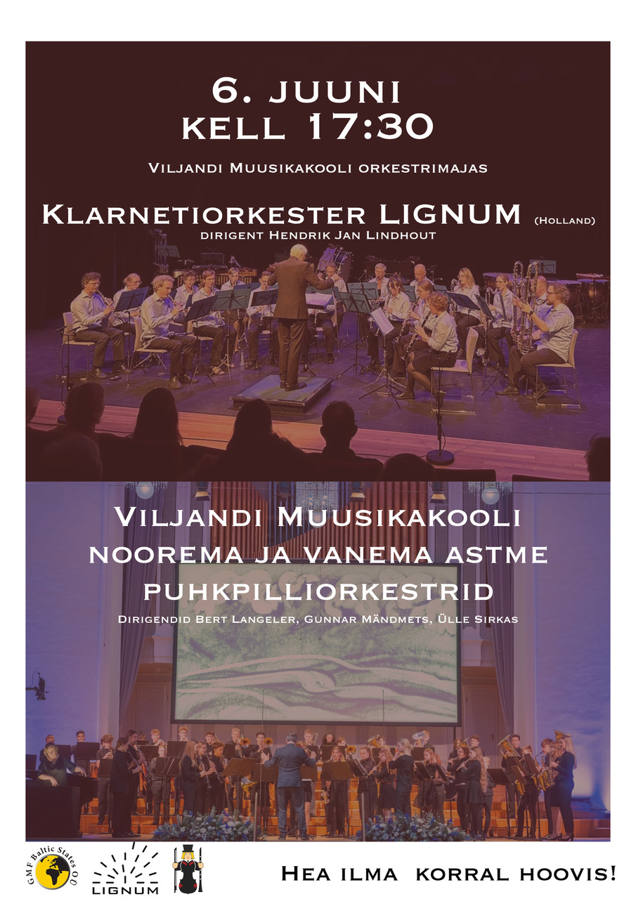 Clarinet Orchestra LIGNUM (The Netherlands) and Viljandi Musicschool Wind Orchestras concert